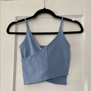 Aerie Light Blue Wrap Camisole